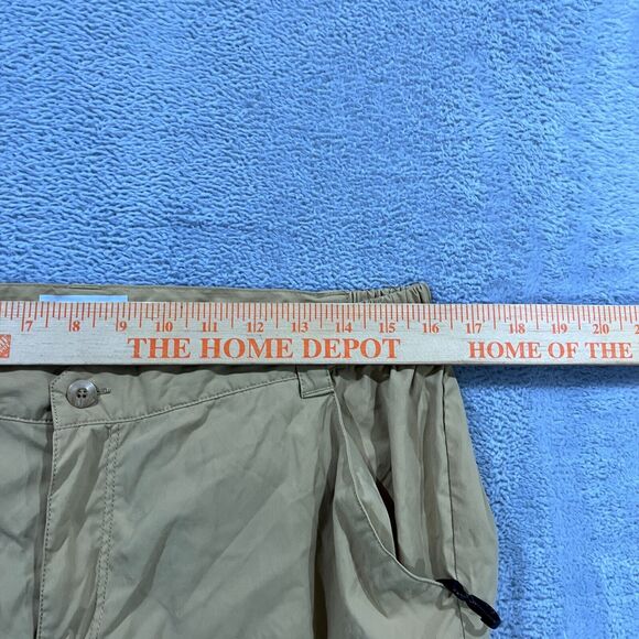 LL Bean Nylon Pants L Khaki Hiking Stretch Cargo Straight Ankle Womens - Picture 5 of 9